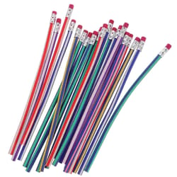 20pcs flexible bendable pencils colorful pvc kids writing pencils for school and classroom rewards