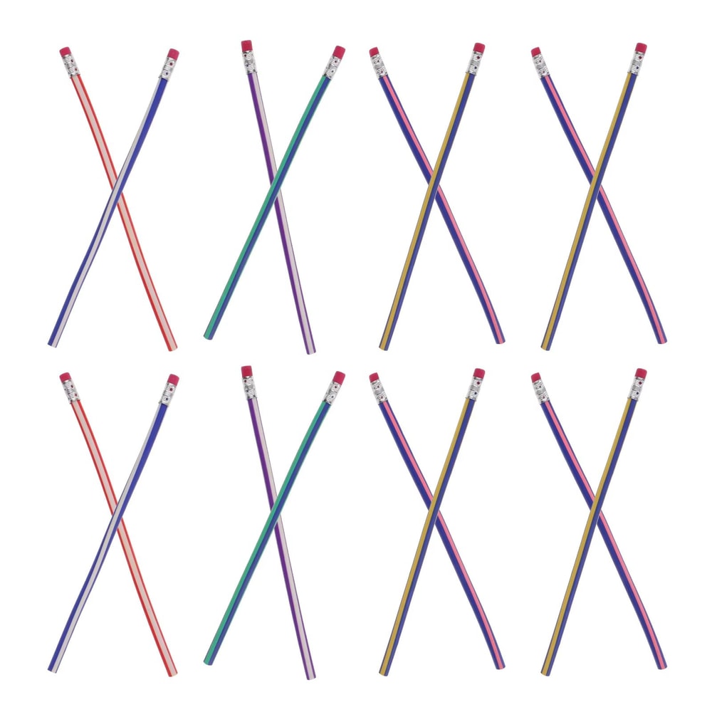 20pcs Flexible Bendable Pencils Colorful PVC Kids Writing Pencils For School And Classroom Rewards 1