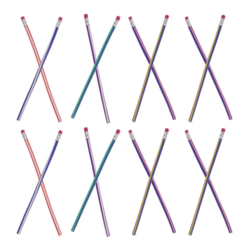 20pcs Flexible Bendable Pencils Colorful PVC Kids Writing Pencils For School And Classroom Rewards 1
