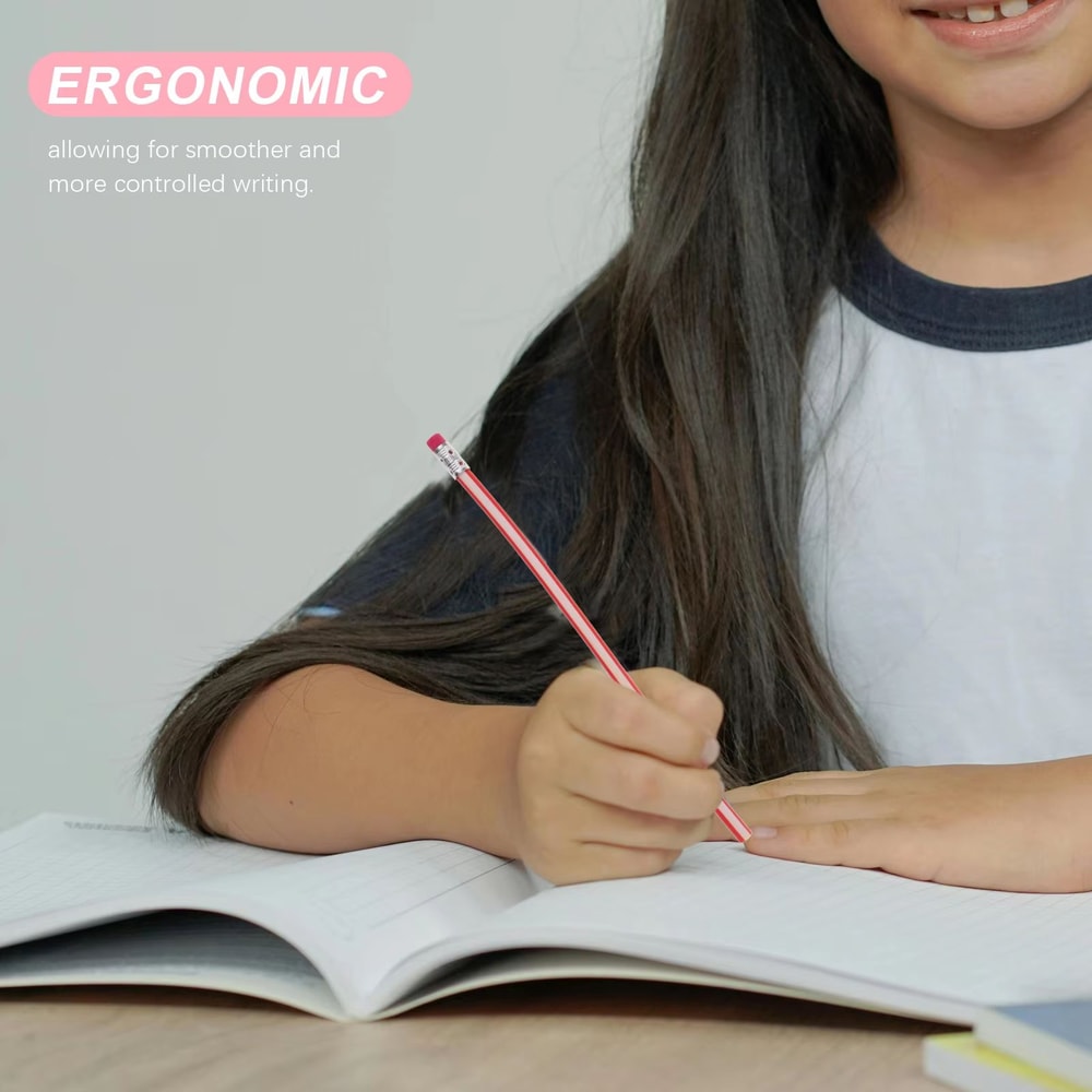 20pcs Flexible Bendable Pencils Colorful PVC Kids Writing Pencils For School And Classroom Rewards 2