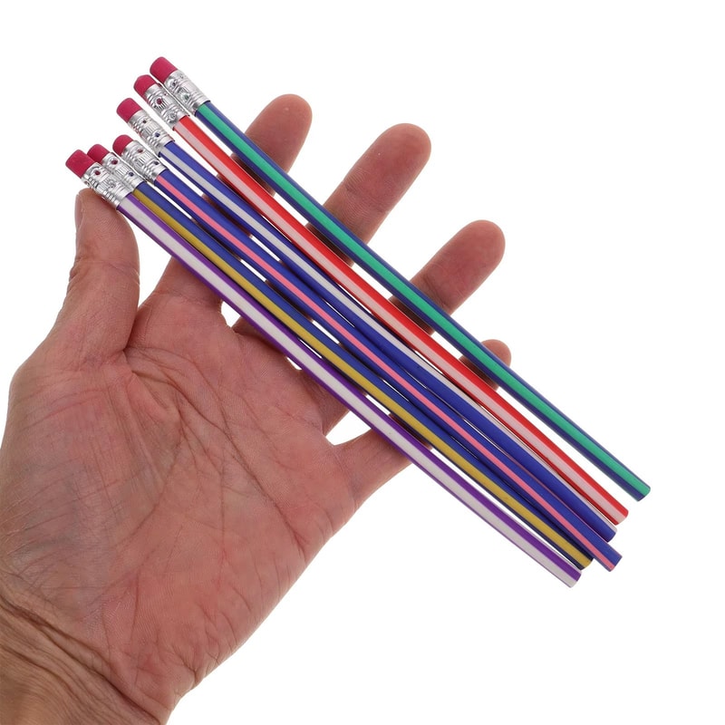 20pcs Flexible Bendable Pencils Colorful PVC Kids Writing Pencils For School And Classroom Rewards 3