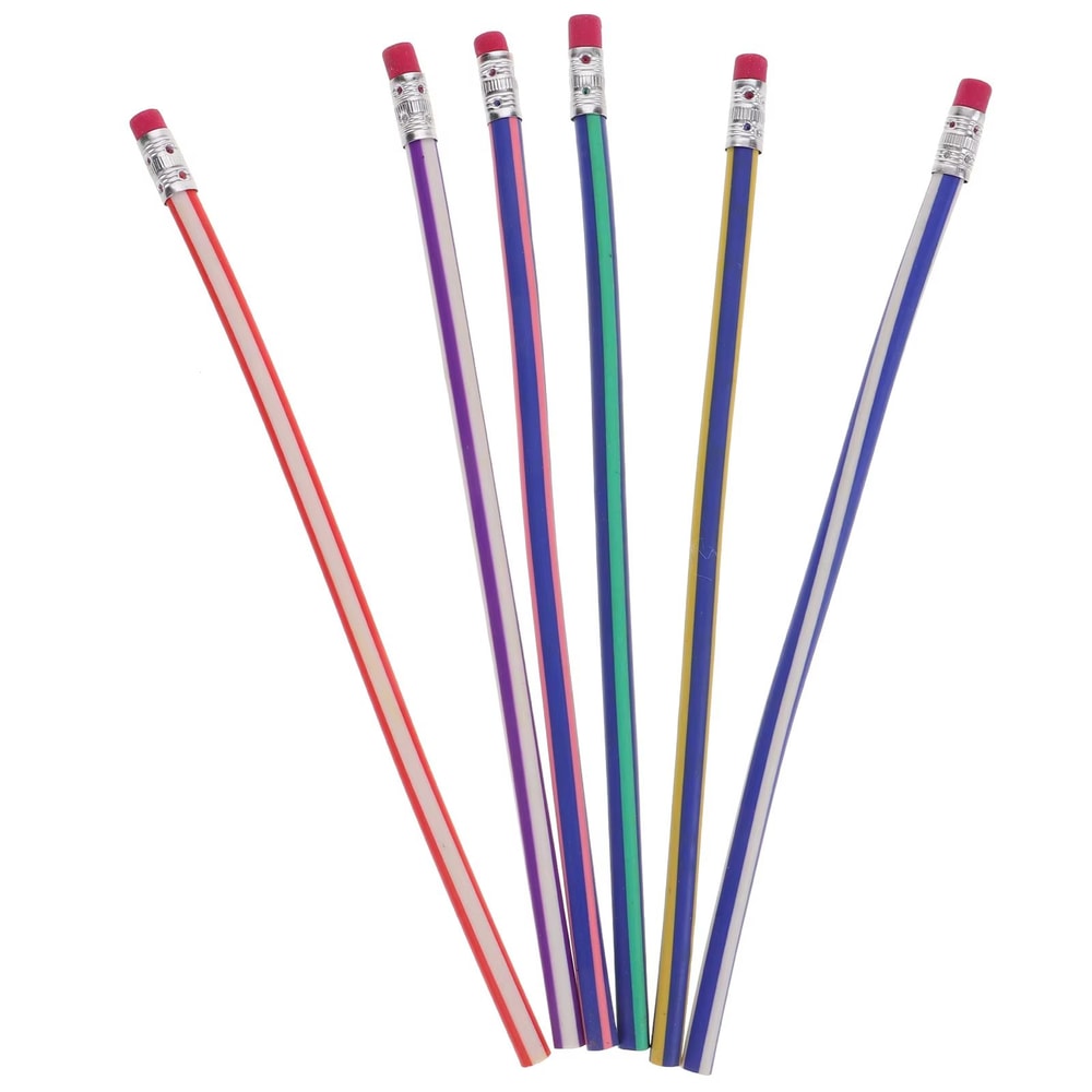 20pcs Flexible Bendable Pencils Colorful PVC Kids Writing Pencils For School And Classroom Rewards 5