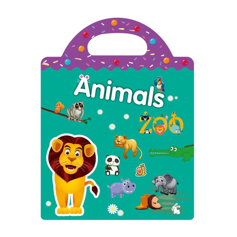 Reusable DIY Scene Sticker Book Cartoon Animal Puzzle Stickers Learning Activity For Kids 9