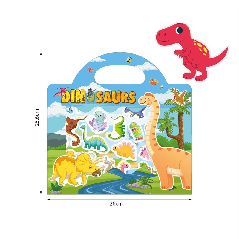Reusable DIY Scene Sticker Book Cartoon Animal Puzzle Stickers Learning Activity For Kids 2