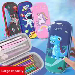 product name cute cartoon pencil case large capacity kawaii cartoon pencil pouch stationery organizer