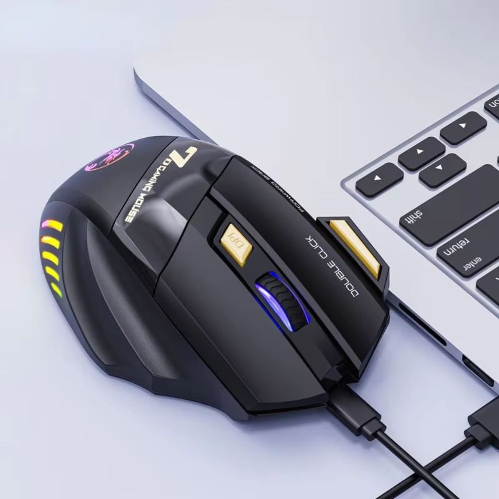 GWX7 Dual Mode Wireless Gaming Mouse Rechargeable Silent Bluetooth Mouse With RGB Breathing Light 4