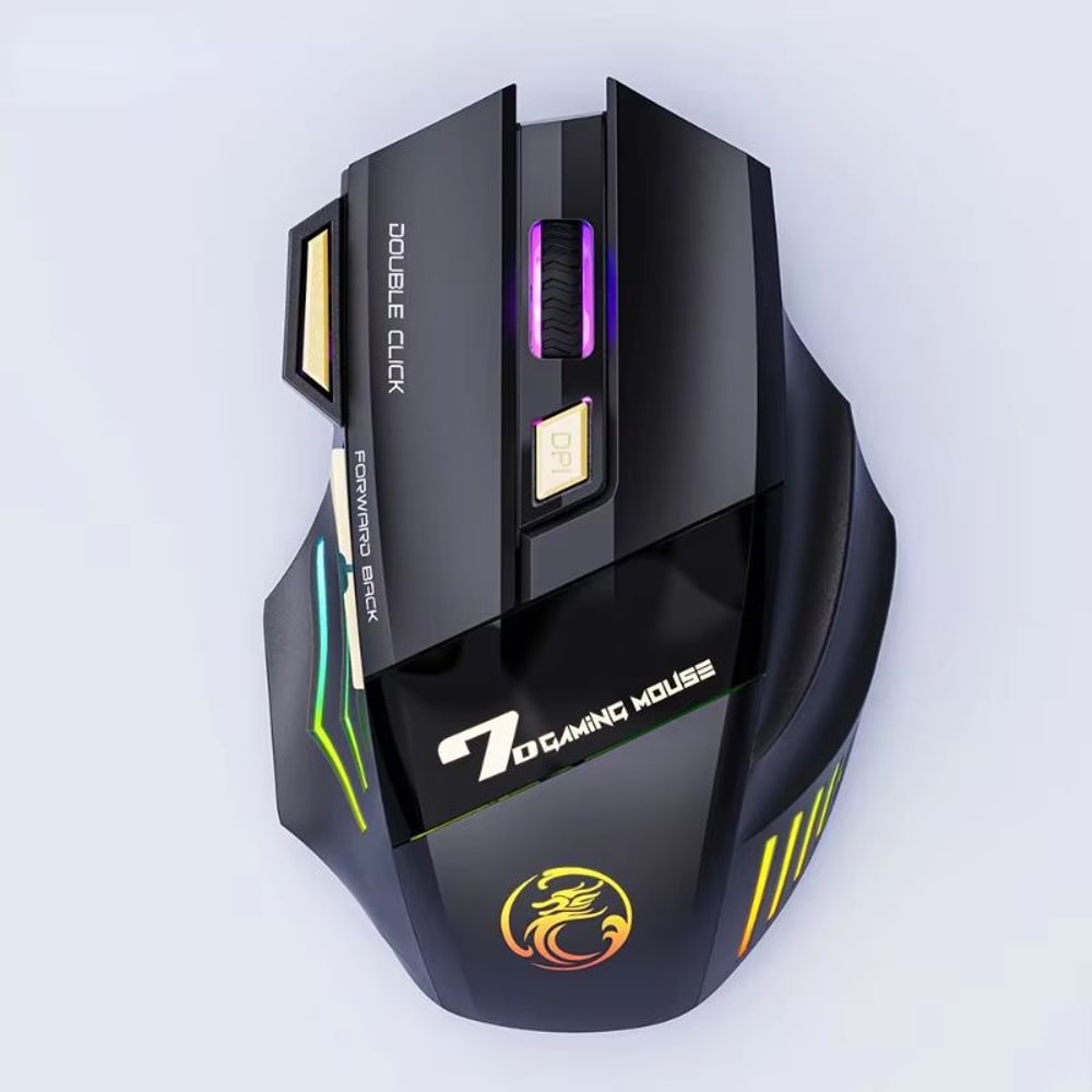 GWX7 Dual Mode Wireless Gaming Mouse Rechargeable Silent Bluetooth Mouse With RGB Breathing Light 5