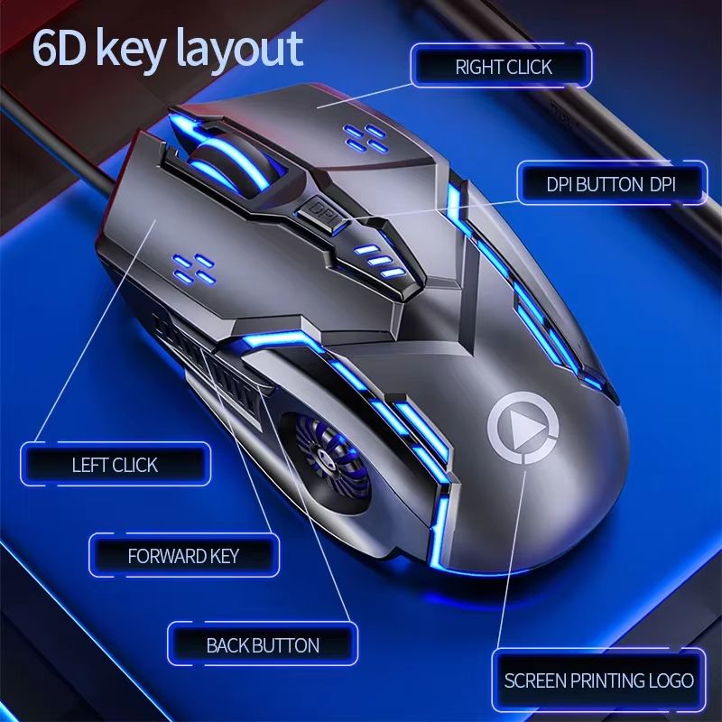 G5 Backlit Wired Gaming Mouse 6 Key Macro Programmable RGB Gaming Mouse For PC And Laptop 1