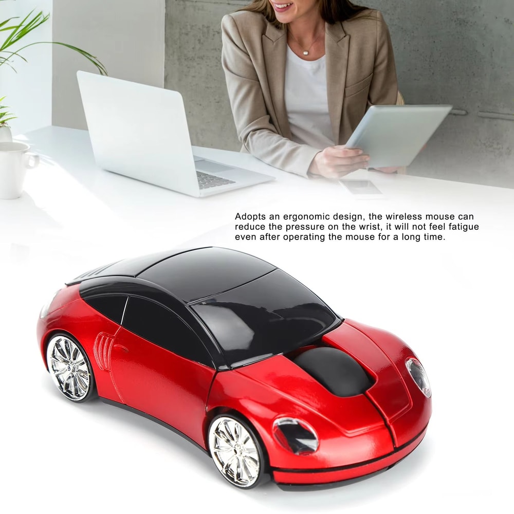 Smart Car Design Wireless Mouse 24G Car Shaped Mouse With USB Receiver For Laptop And Tablet 1