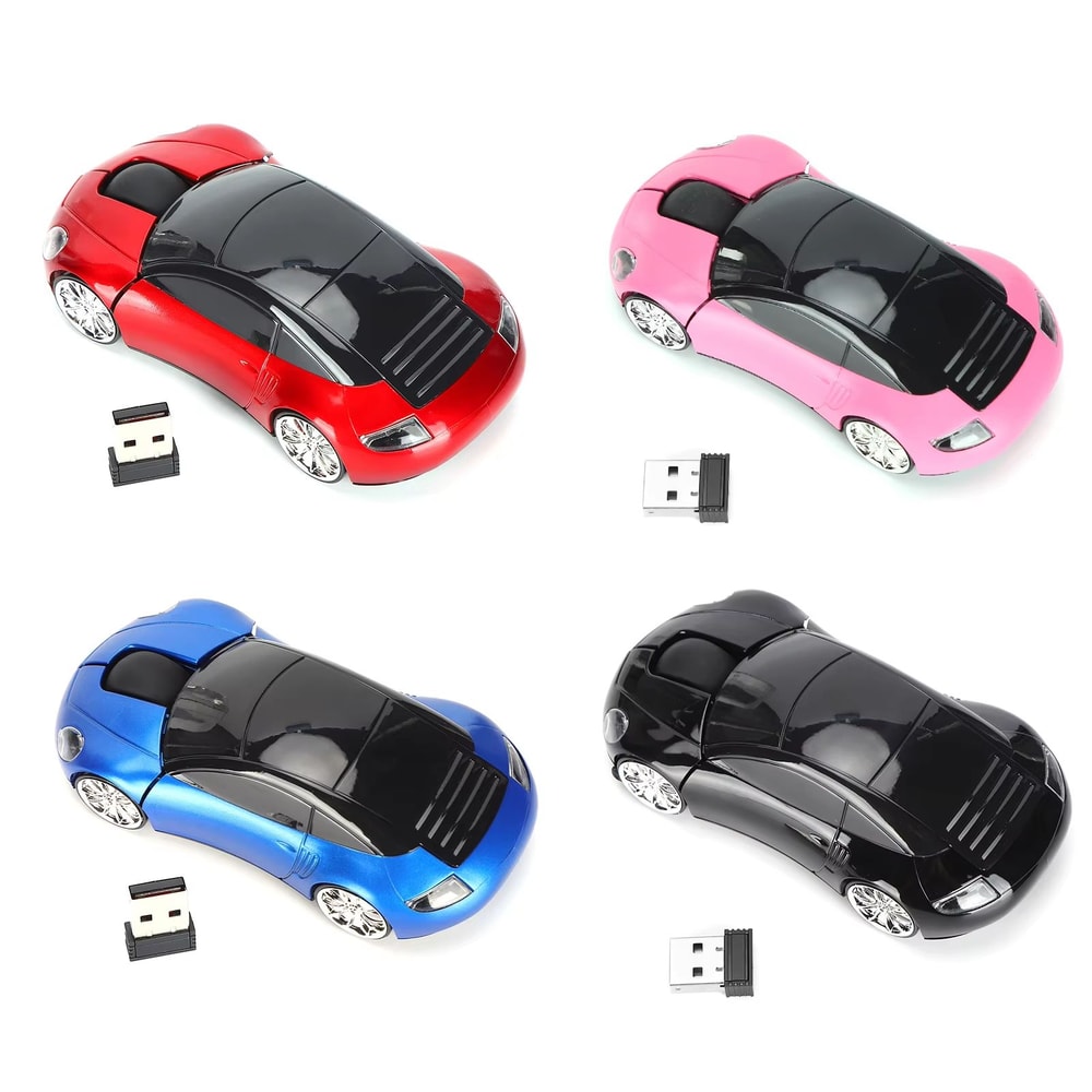 Smart Car Design Wireless Mouse 24G Car Shaped Mouse With USB Receiver For Laptop And Tablet 2