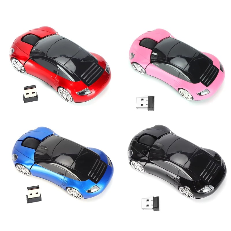 Smart Car Design Wireless Mouse 24G Car Shaped Mouse With USB Receiver For Laptop And Tablet 2