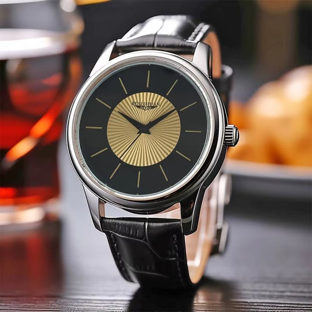 Luxury Mens Quartz Business Watch Waterproof Leather Strap Classic Wristwatch 2