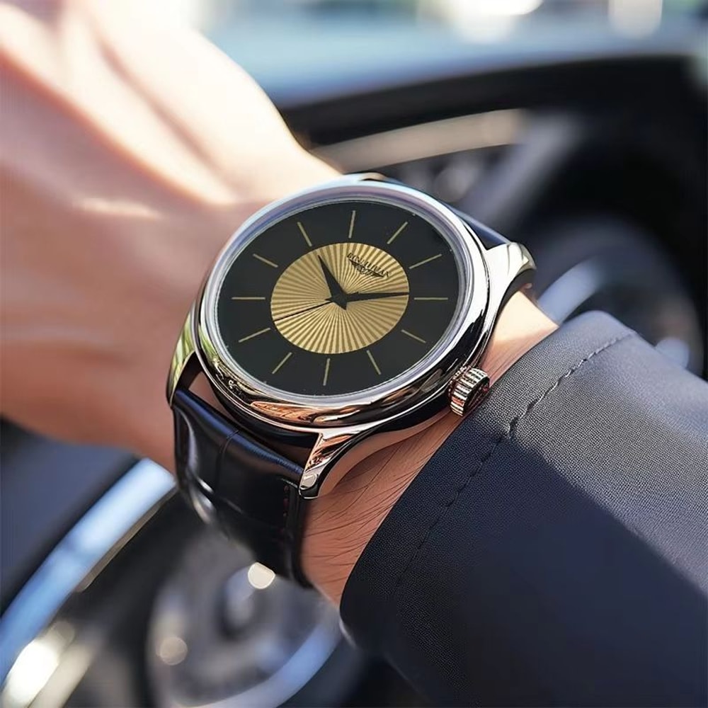 Luxury Mens Quartz Business Watch Waterproof Leather Strap Classic Wristwatch 4