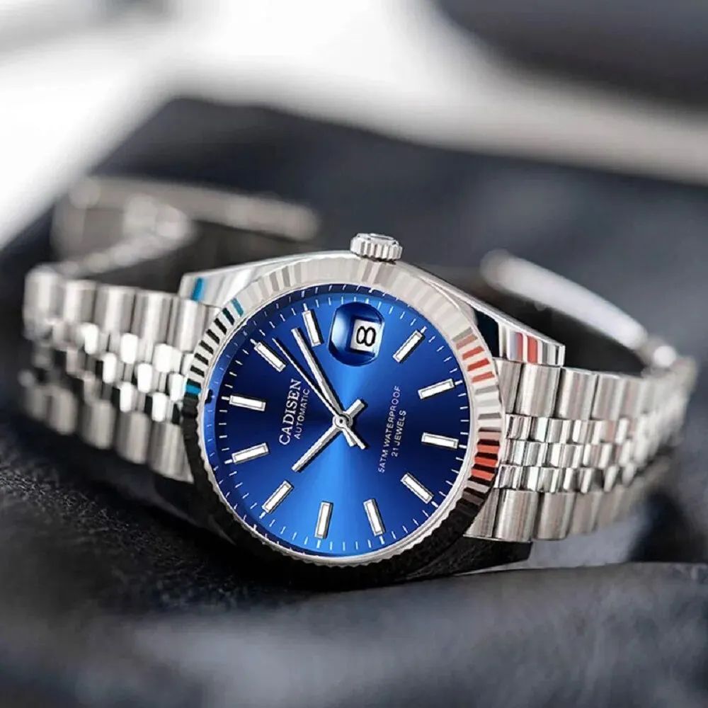 CADISEN Automatic Mechanical Watch For Men Stainless Steel Luxury Waterproof Business Wristwatch 3