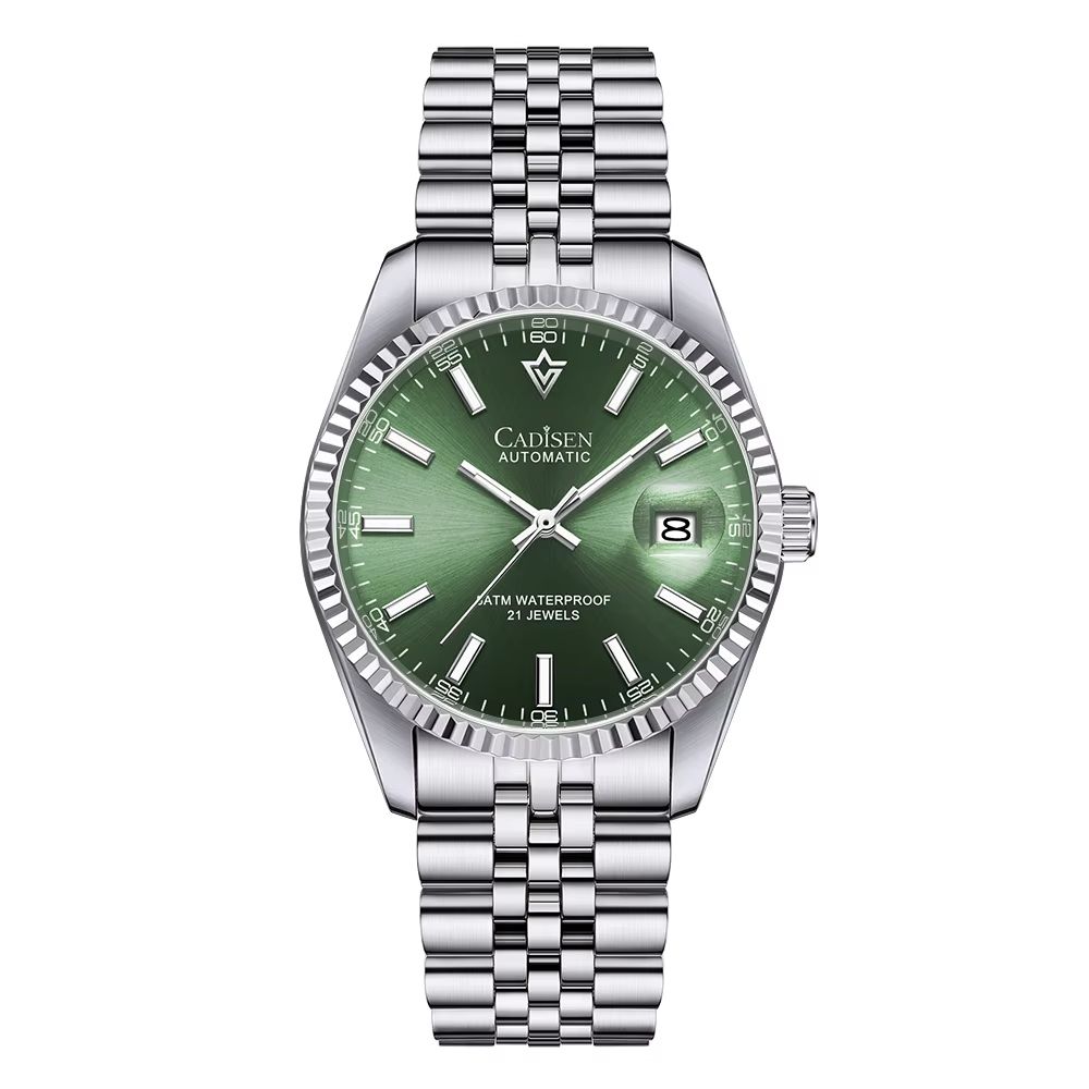 CADISEN Automatic Mechanical Watch For Men Stainless Steel Luxury Waterproof Business Wristwatch 8