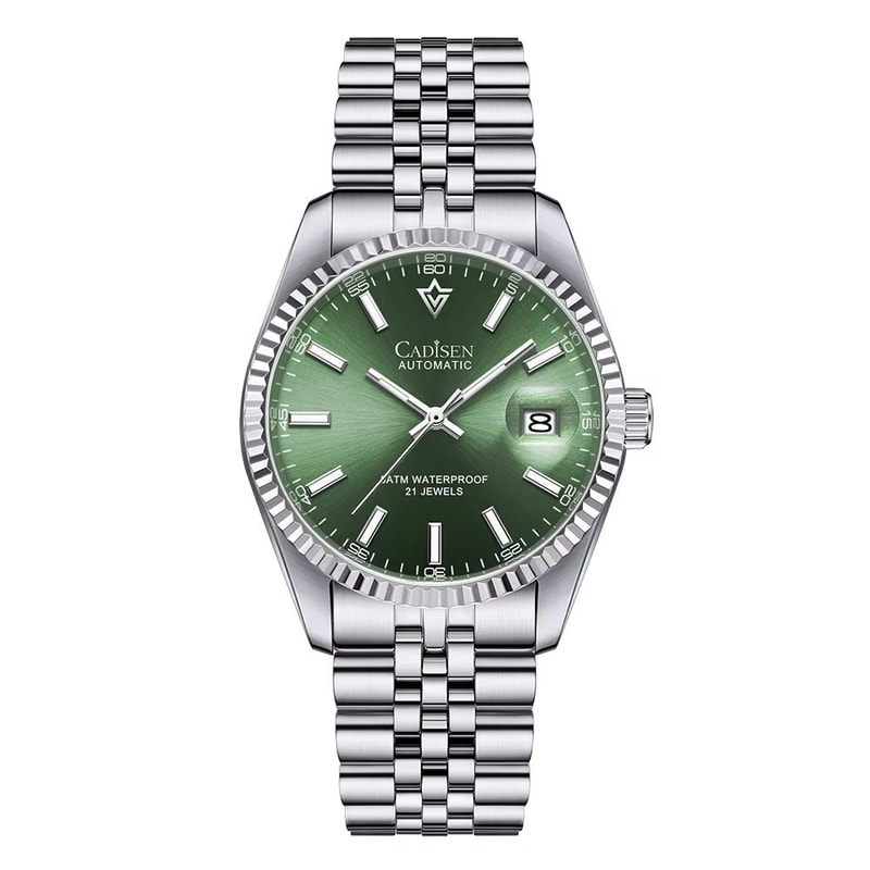 CADISEN Automatic Mechanical Watch For Men Stainless Steel Luxury Waterproof Business Wristwatch 8