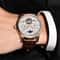 LIGE Automatic Mechanical Watch Tourbillon Mens Leather Watch Waterproof Military Style Wristwatch 4