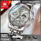 OLEVS Luxury Chronograph Moon Phase Watch Multifunction Quartz Waterproof Business Wristwatch For M 0