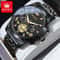 OLEVS Luxury Chronograph Moon Phase Watch Multifunction Quartz Waterproof Business Wristwatch For M 13