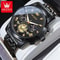 OLEVS Luxury Chronograph Moon Phase Watch Multifunction Quartz Waterproof Business Wristwatch For M 13