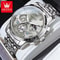 OLEVS Luxury Chronograph Moon Phase Watch Multifunction Quartz Waterproof Business Wristwatch For M 7