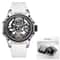 MEGIR Skeleton Dial Automatic Mechanical Watch Waterproof Luminous Sport Watch With Silicone Strap 10