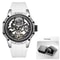 MEGIR Skeleton Dial Automatic Mechanical Watch Waterproof Luminous Sport Watch With Silicone Strap 10
