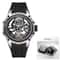 MEGIR Skeleton Dial Automatic Mechanical Watch Waterproof Luminous Sport Watch With Silicone Strap 11