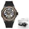 MEGIR Skeleton Dial Automatic Mechanical Watch Waterproof Luminous Sport Watch With Silicone Strap 13