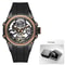MEGIR Skeleton Dial Automatic Mechanical Watch Waterproof Luminous Sport Watch With Silicone Strap 13