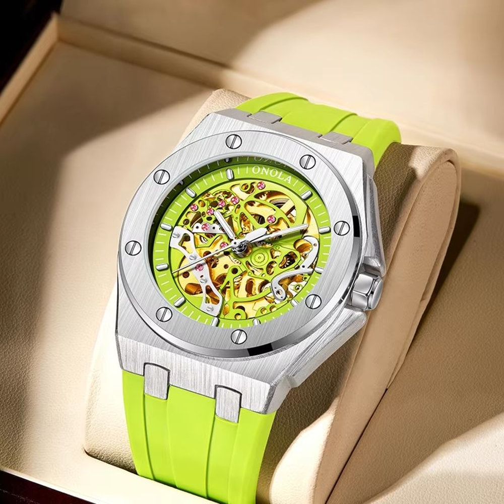 ONOLA Luxury Automatic Mechanical Watch Waterproof Sports Mens Wristwatch With Luminous Dial 0