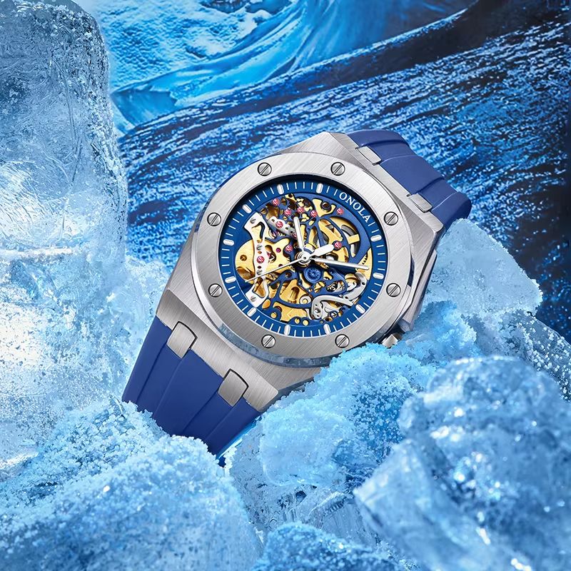 ONOLA Luxury Automatic Mechanical Watch Waterproof Sports Mens Wristwatch With Luminous Dial 2