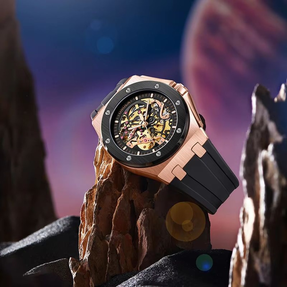 ONOLA Luxury Automatic Mechanical Watch Waterproof Sports Mens Wristwatch With Luminous Dial 3
