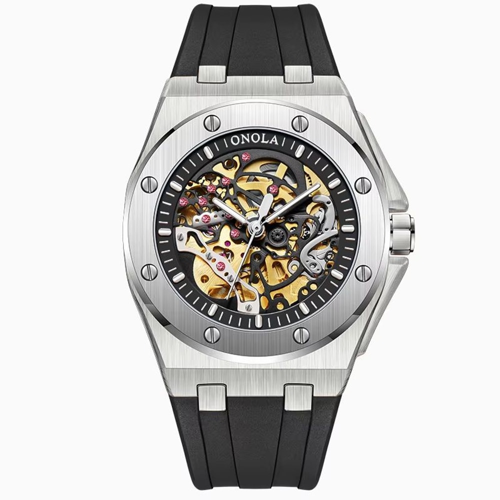 ONOLA Luxury Automatic Mechanical Watch Waterproof Sports Mens Wristwatch With Luminous Dial 7