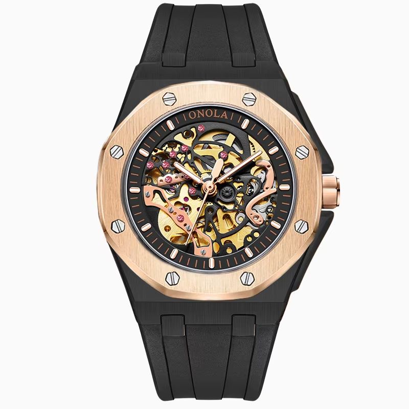 ONOLA Luxury Automatic Mechanical Watch Waterproof Sports Mens Wristwatch With Luminous Dial 8