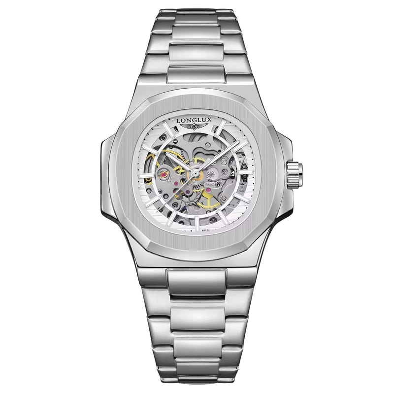 LONGLUX Prestige Automatic Skeleton Watch For Men 8