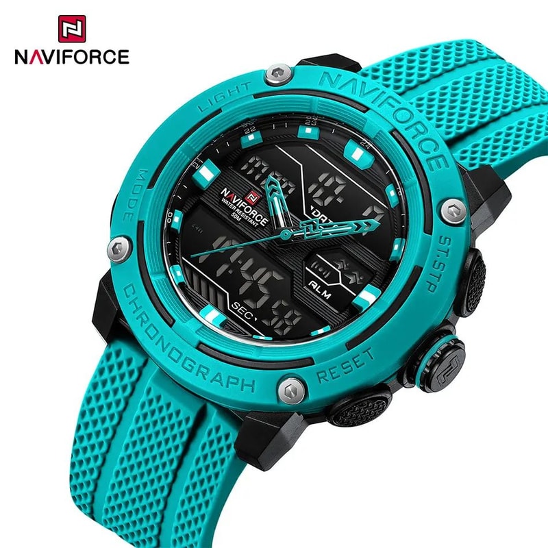 NAVIFORCE Dual Display Sport Watch For Men With Stopwatch And Date 0