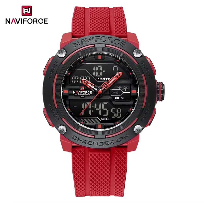 NAVIFORCE Dual Display Sport Watch For Men With Stopwatch And Date 9