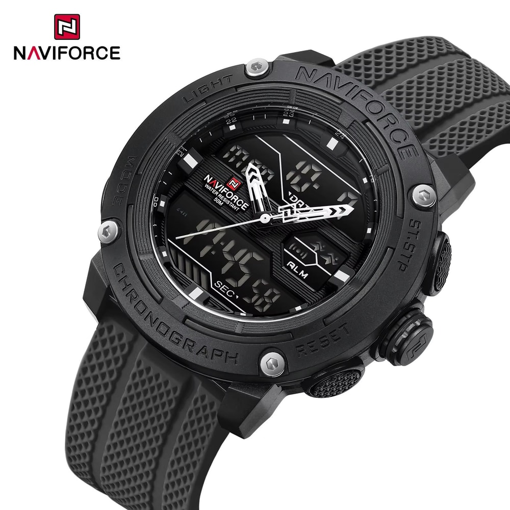NAVIFORCE Dual Display Sport Watch For Men With Stopwatch And Date 13