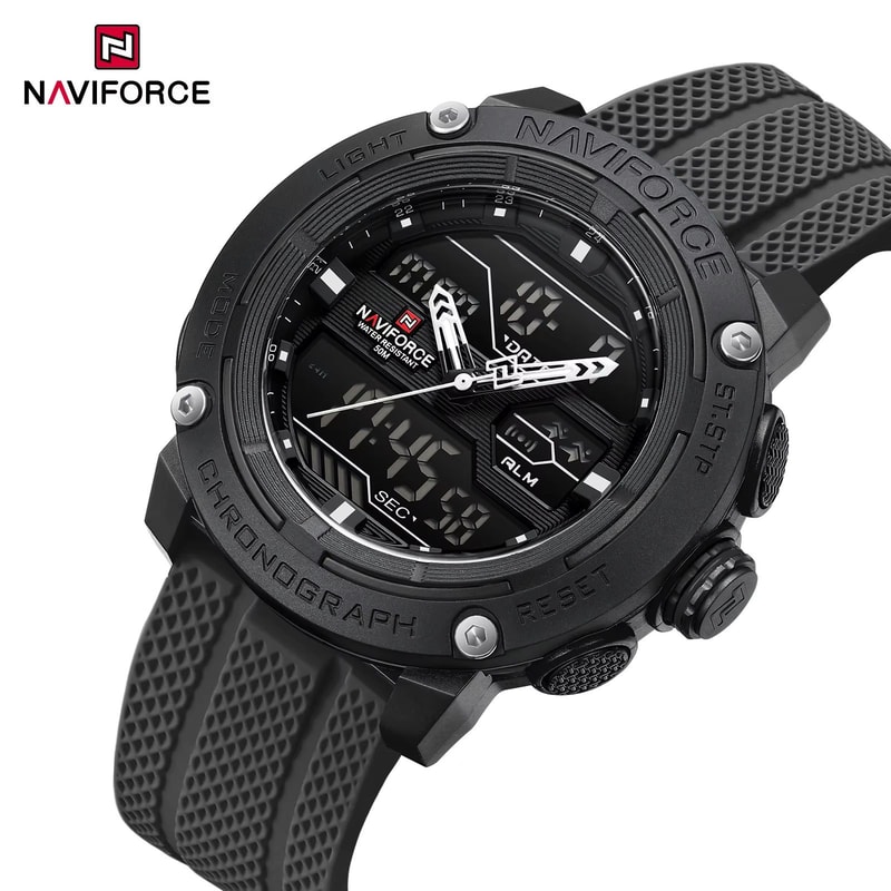 NAVIFORCE Dual Display Sport Watch For Men With Stopwatch And Date 13