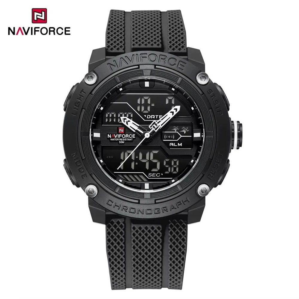 NAVIFORCE Dual Display Sport Watch For Men With Stopwatch And Date 7
