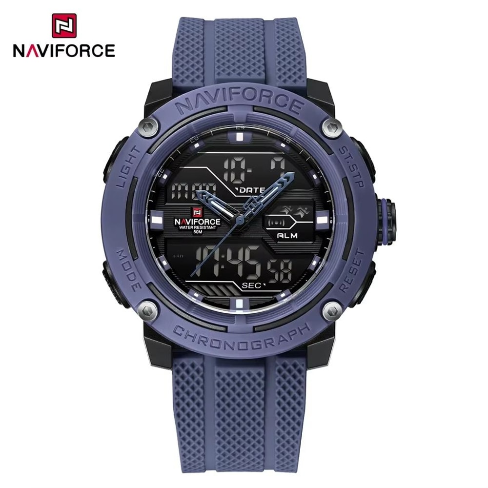 NAVIFORCE Dual Display Sport Watch For Men With Stopwatch And Date 8