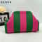 Womens Knit Stripe Crochet Dumpling Clutch Bag 0