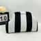 Womens Knit Stripe Crochet Dumpling Clutch Bag 1