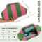 Womens Knit Stripe Crochet Dumpling Clutch Bag 5