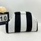 Womens Knit Stripe Crochet Dumpling Clutch Bag 11