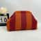 Womens Knit Stripe Crochet Dumpling Clutch Bag 8