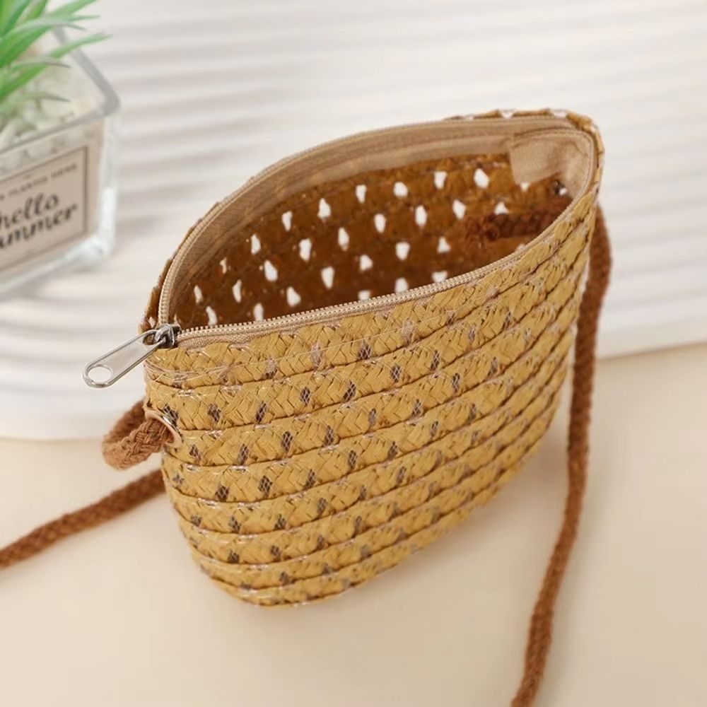 Mini Handwoven Straw Crossbody Bag For Women And Girls 2