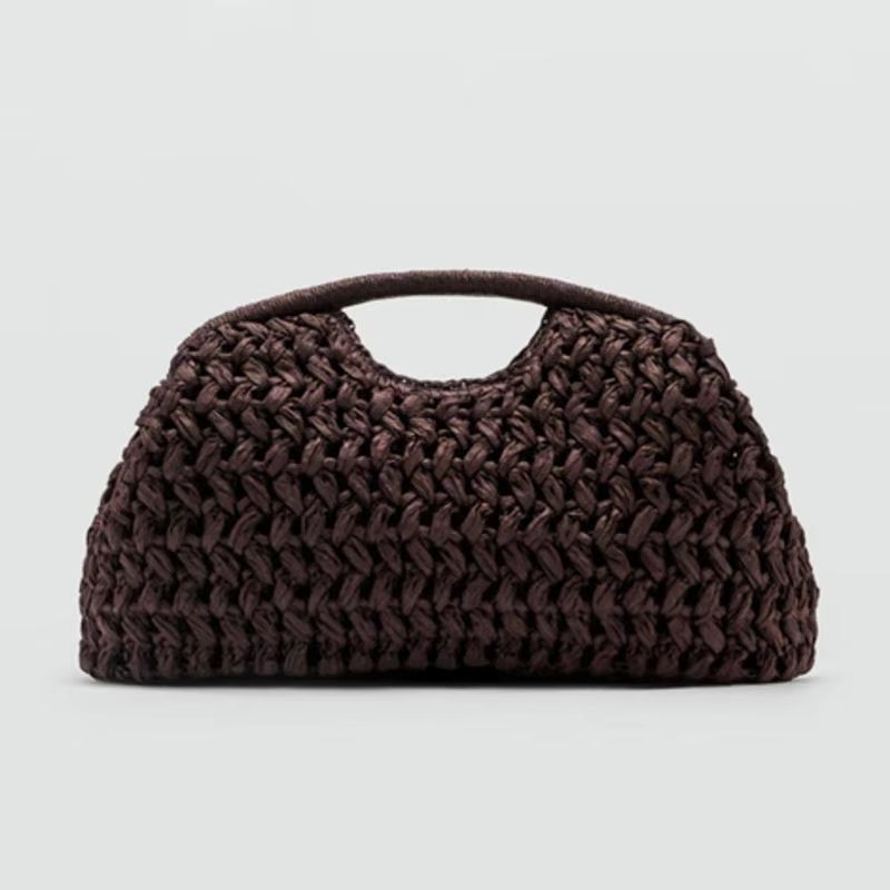 Elegant Raffia Straw Woven Clutch Bag For Beach Travel And Evening Wear 6