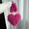 Oversized Faux Fur Heart Tote Bag For Women 12